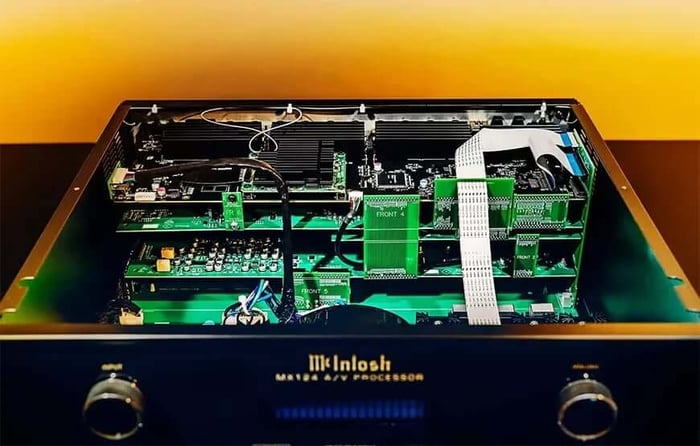 Dirac Live Bass Control inside the McIntosh MX124 ensures flawless bass tuning