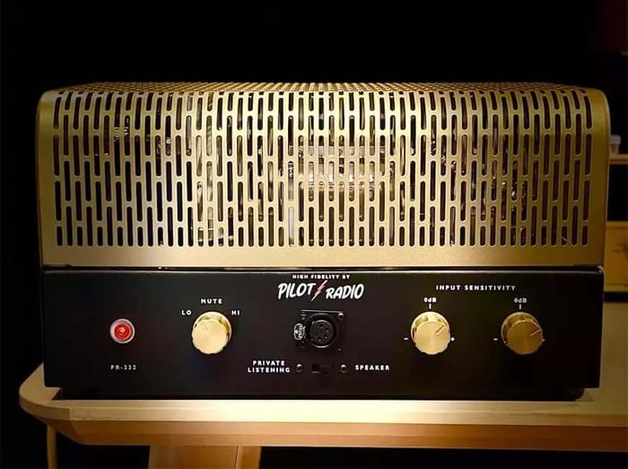 The Pilot Radio 232 stereo tube amplifier, a blend of retro aesthetic and premium craftsmanship