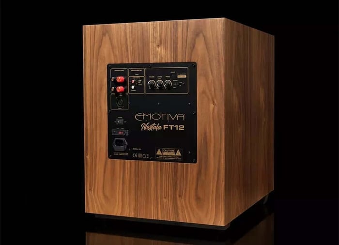Rear panel of Emotiva Nostala FT12 showing connections and controls