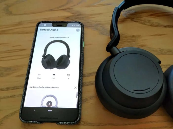 Surface Audio app interface