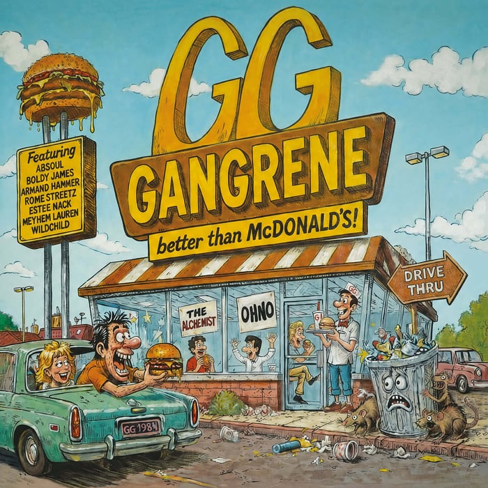 Better Than McDonald’s album cover by Gangrene