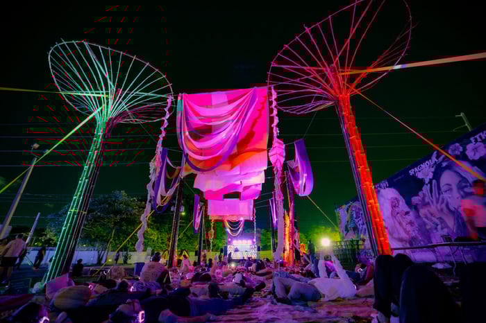 Guests enjoying the euphoric silence at a Silent Disco.
