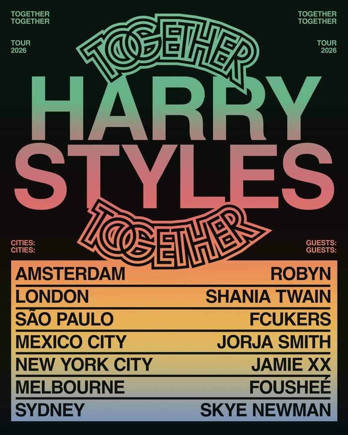 Tour dates poster