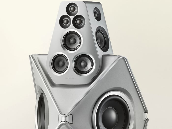 Beolab 90 Titan Edition speaker in profile