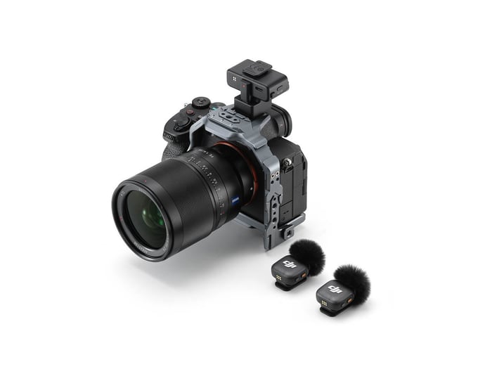 DJI Mic 3 transmitters in charging case