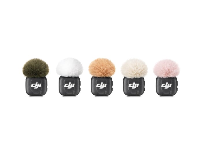 DJI Mic 3 multi-color windscreens lineup