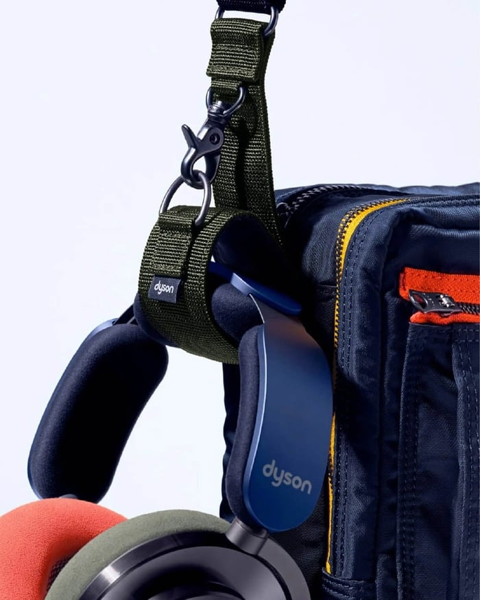 Dyson x Porter OnTrac headphones in use