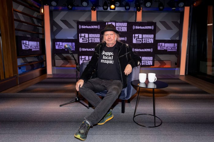 Neil Young live performing