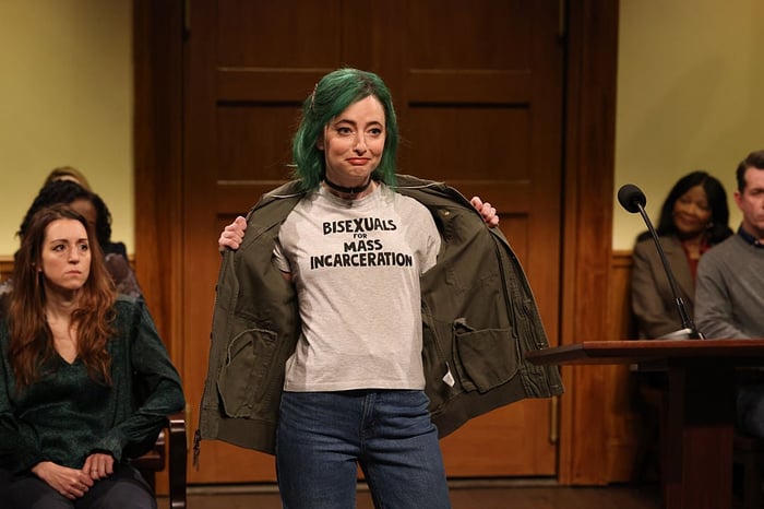 Sarah Sherman performing on Saturday Night Live