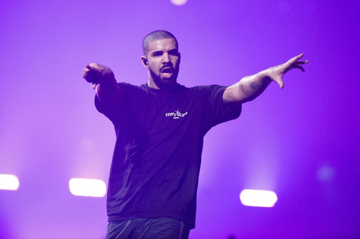 Drake performing