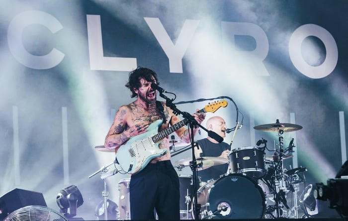 Biffy Clyro live at Glastonbury 2025, photo by Andy Ford