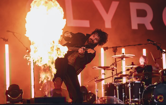 Biffy Clyro live at Glastonbury 2025, photo by Andy Ford