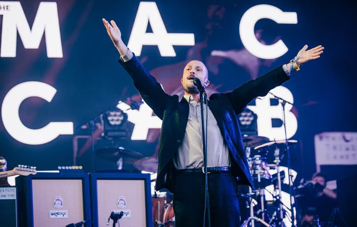 The Maccabees live at Glastonbury 2025, photo by Derek Bremner