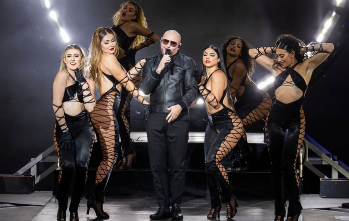 Pitbull performs in support of his Party After Dark Tour, 2024