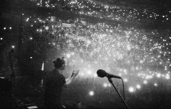 Thom Yorke on stage with Radiohead in new book 'How To Disappear Completely'