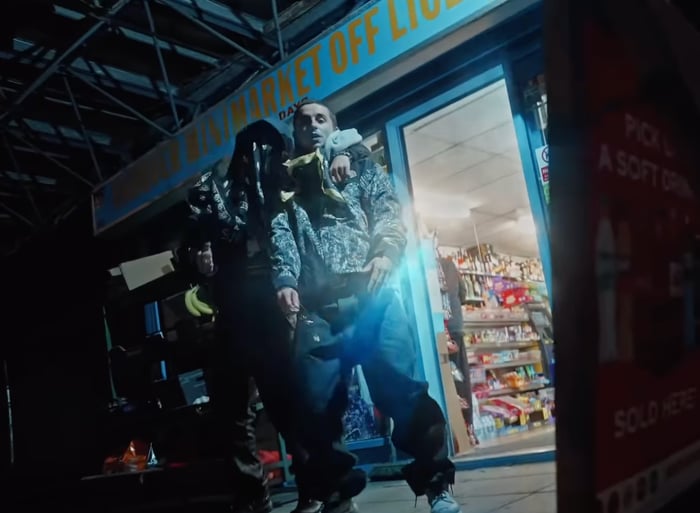 EsDeeKid and Timothée Chalamet in the 4 Raws remix video.