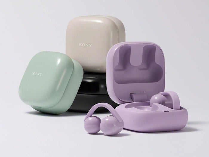 Side angle showcasing the contoured stems and connecting clip