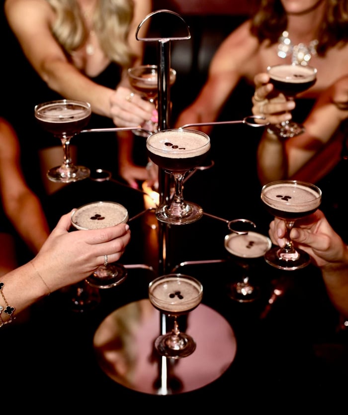 The Espresso Martini Tower, an indulgent highlight of Maple & Ash’s Nightcap series.