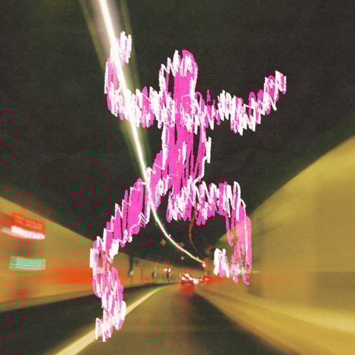 ‘Space In The Cab’ single artwork, abstract colorful design