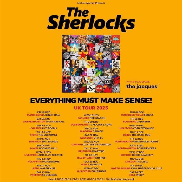 The Sherlocks 2025 tour poster