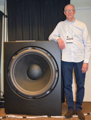 Trinnov’s 32-inch infrasonic subwoofer delivering earth-shaking bass.
