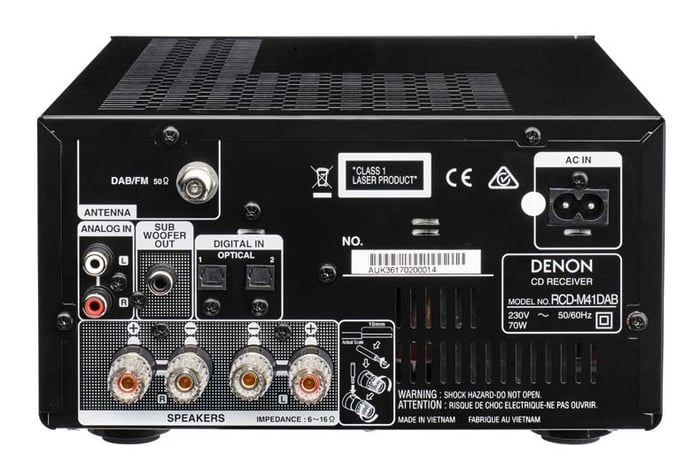 Denon SC-M41 speakers included with D-M41DAB