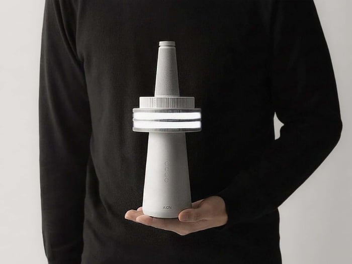 Juhyun Lee captures the essence of Namsan Tower in this sleek AI speaker design.