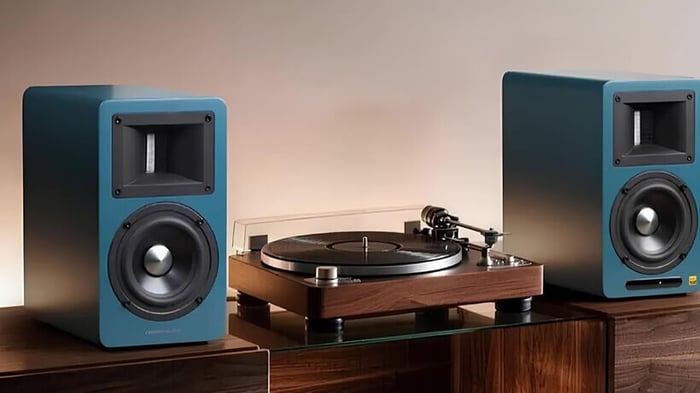 Edifier Airpulse A80V with its sleek compact design ready to impress.