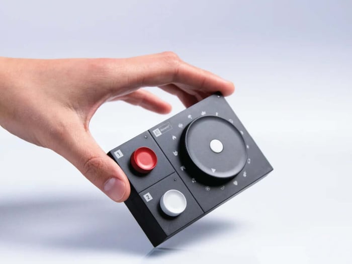 Rotary dial and simple control buttons