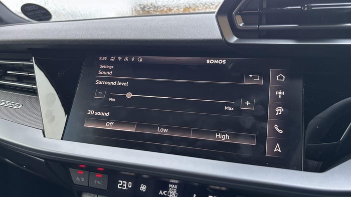 Audi A3 Interior with Sonos Audio System