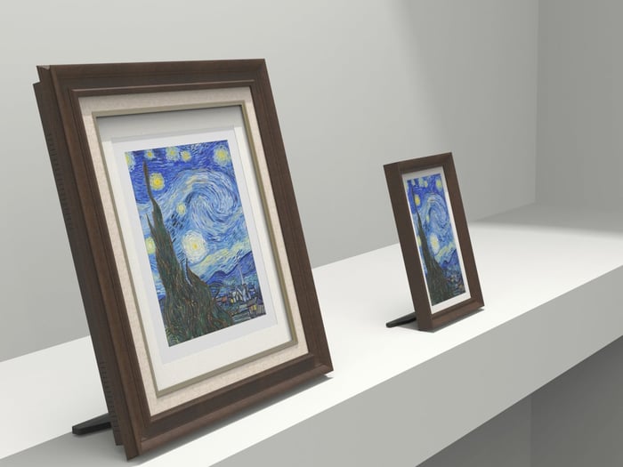AuraFrame audio frame with integrated speaker
