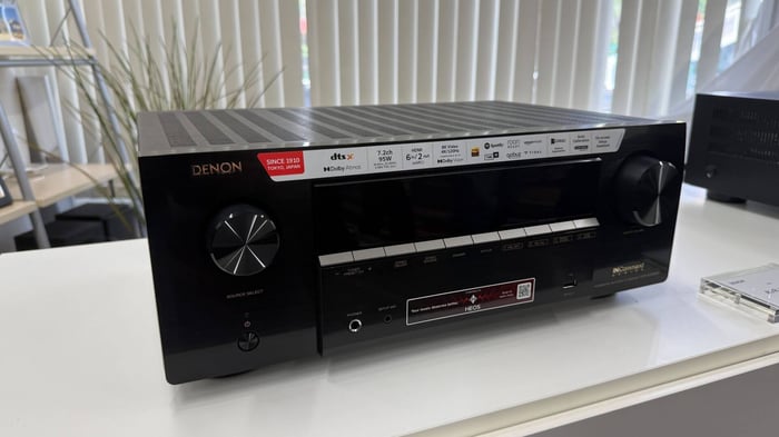 Denon AVR-X2900H AV Receiver front view showing sleek design