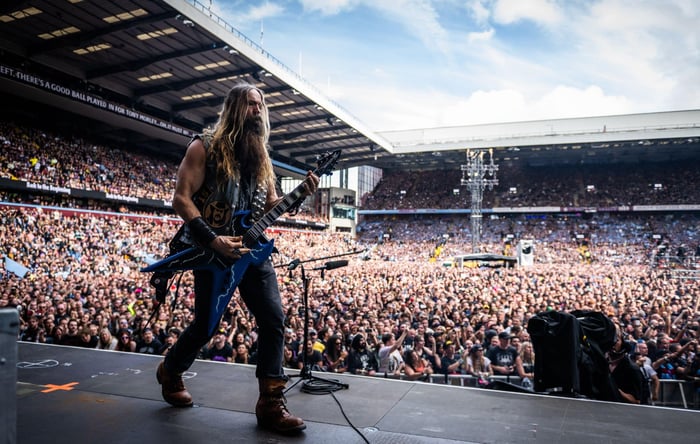 Zakk Wylde performing at the Back To The Beginning concert