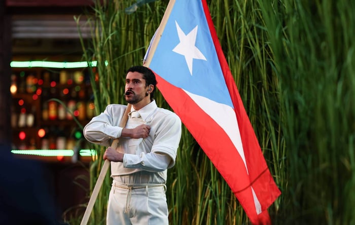 Bad Bunny lighting up the Super Bowl stage with Latin flair.