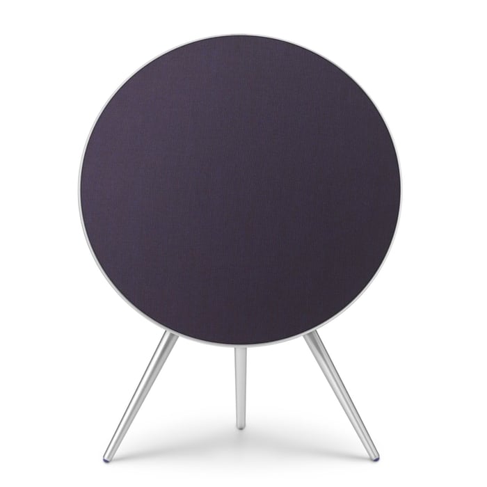 Beosound A9 speaker in Century Blue with fabric and aluminum details