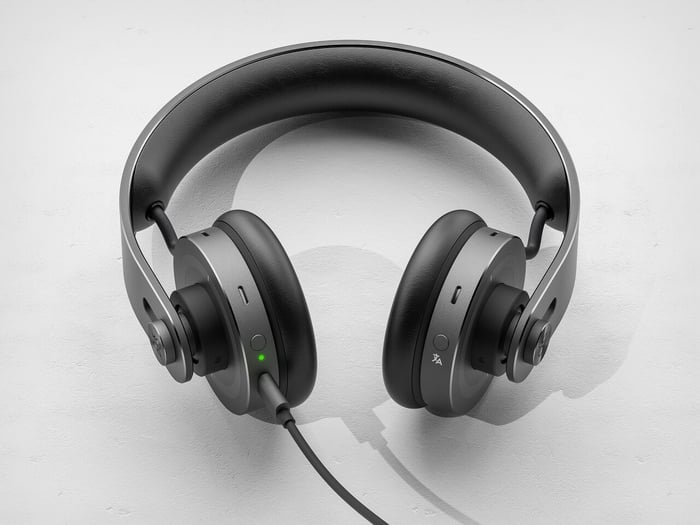 Genuine leather ear cup detail