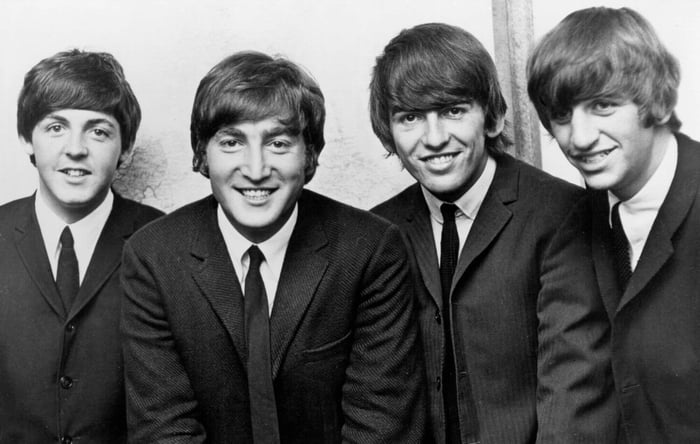 The Beatles pose for a portrait in circa 1962.