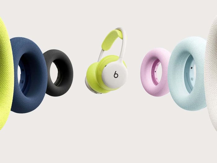 Beats 360 headphones with recycled-material construction details