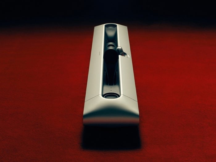 Meticulously crafted aluminum perforations celebrate Bang & Olufsen’s heritage