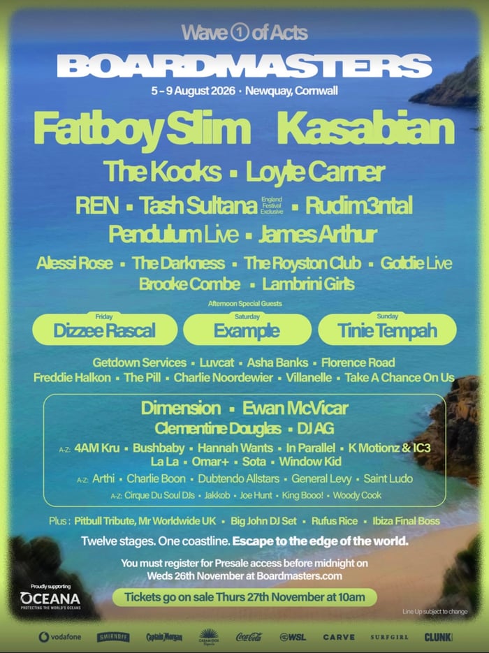 Boardmasters 2026 poster