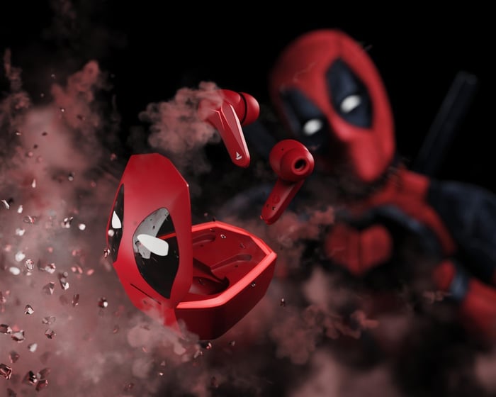 boAt Deadpool Edition Earbuds Case Open
