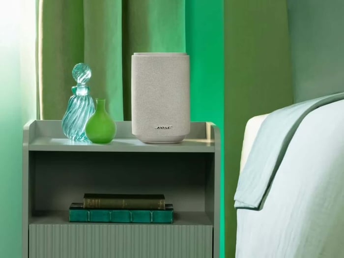 Lifestyle Ultra Speaker displayed with optional floor stand