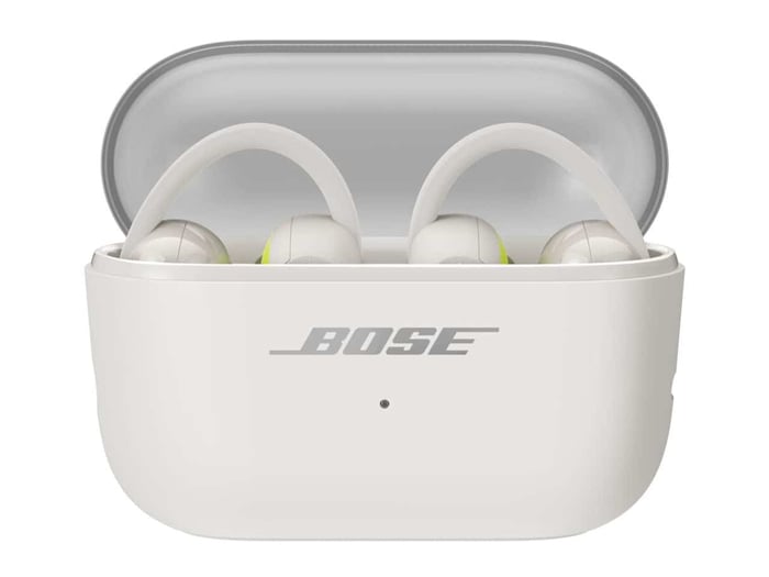 Bose Sport Open Earbuds and textured charging case
