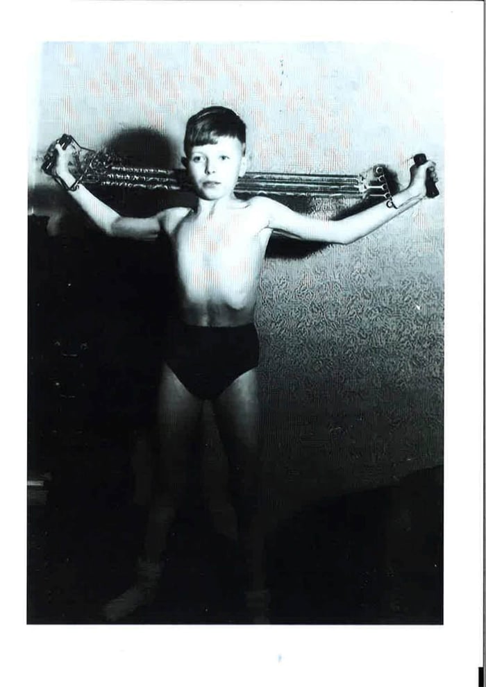 A young David Bowie in Bromley, South London.