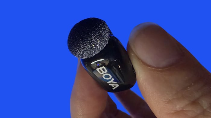Boya Mini 2 wireless mic close-up