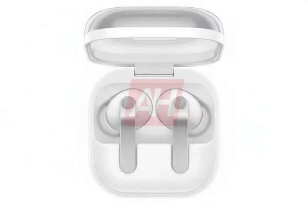 Inside the case where the earbuds rest horizontally