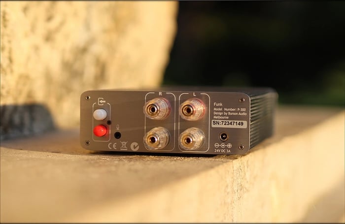 Burson Funk front panel with volume wheel and controls