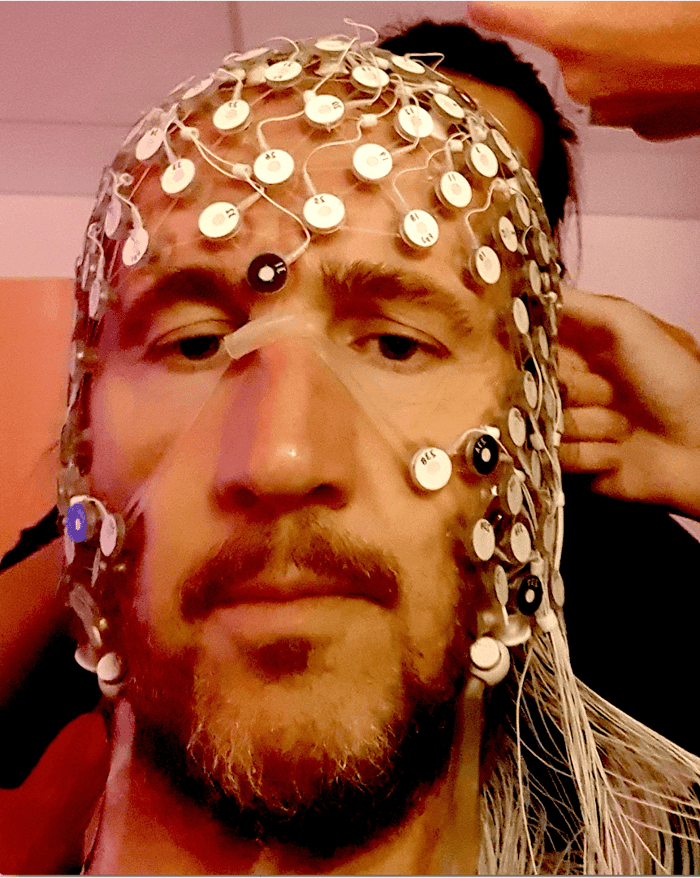 Academic and committed psychonaut Carl Hayden Smith undergoing psychedelic experimentation.