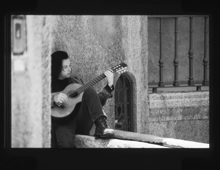 At the Mission Inn filming the Raoul and the Kings of Spain video. Credit: Pam Springsteen