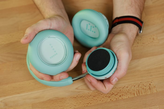 CMF Headphone Pro — detachable ear cups close-up